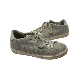 Leather Crown Sneakers grey suede low top sneakers sz 35